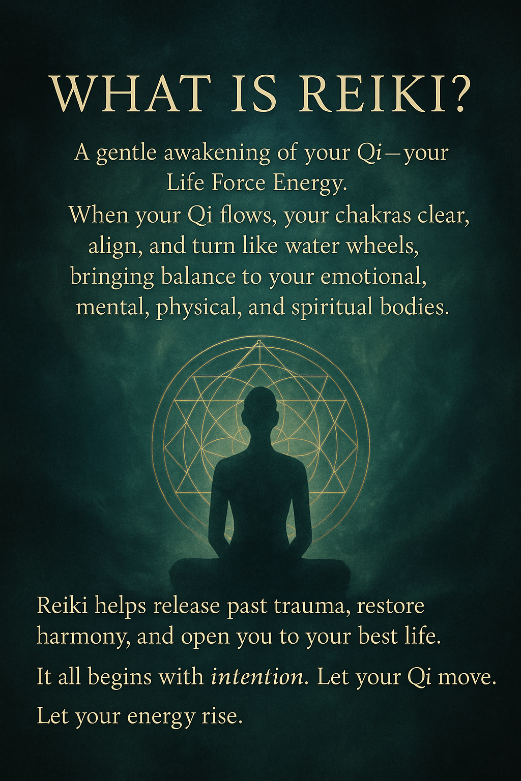 Reiki, Let your energy rise