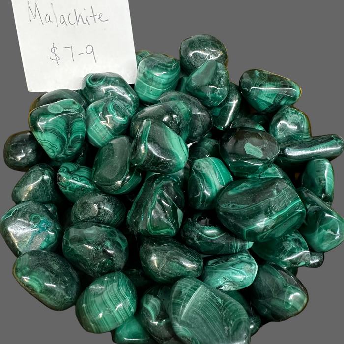 Malachite Tumbled Stones – Healing Crystals for Balance, Abundance & Chakra Activation