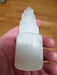 Detailed view of a Selenite Tower by High Ho Gems and Crystals, featuring a shimmering raw carved satin spar design ideal for energy clearing.