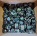 Kambaba Jasper tumbled stones showcasing their unique green and black swirls, perfect for those seeking peace, tranquility, and balance.