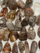Lodolite Quartz Lenses showcasing beautiful internal inclusions, sourced from Minas Gerais, Brazil.
