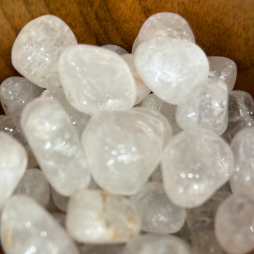 Beautiful Cloudy Quartz tumbled stones showcasing unique patterns and textures, perfect for crystal collectors and enthusiasts.