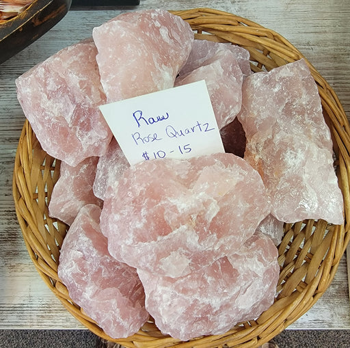 Rose Quartz raw gemstone by High Ho Gems and Crystals, showcasing its beautiful pink color and natural formation, perfect for promoting unconditional love.