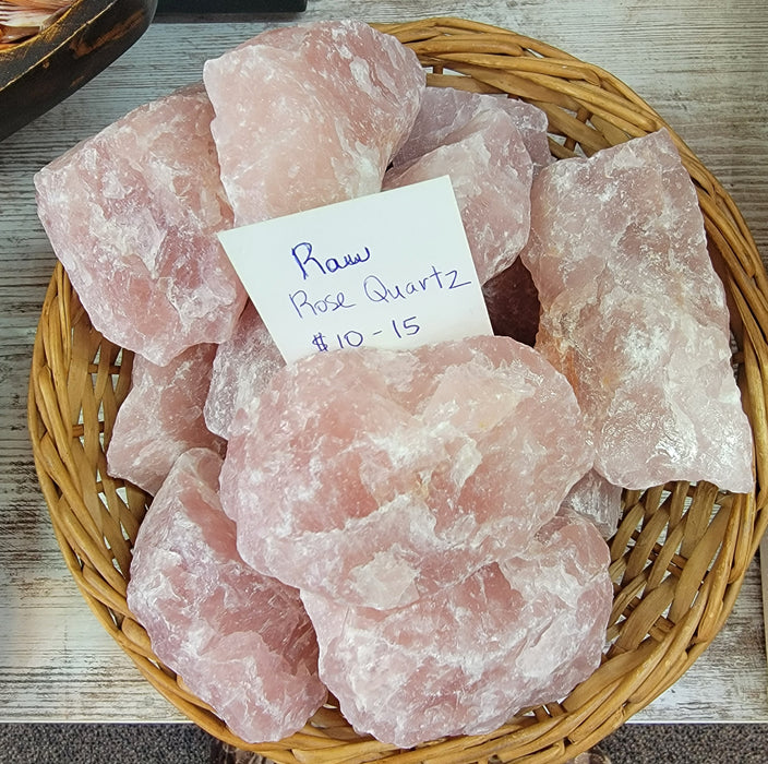 Rose Quartz raw gemstone by High Ho Gems and Crystals, showcasing its beautiful pink color and natural formation, perfect for promoting unconditional love.